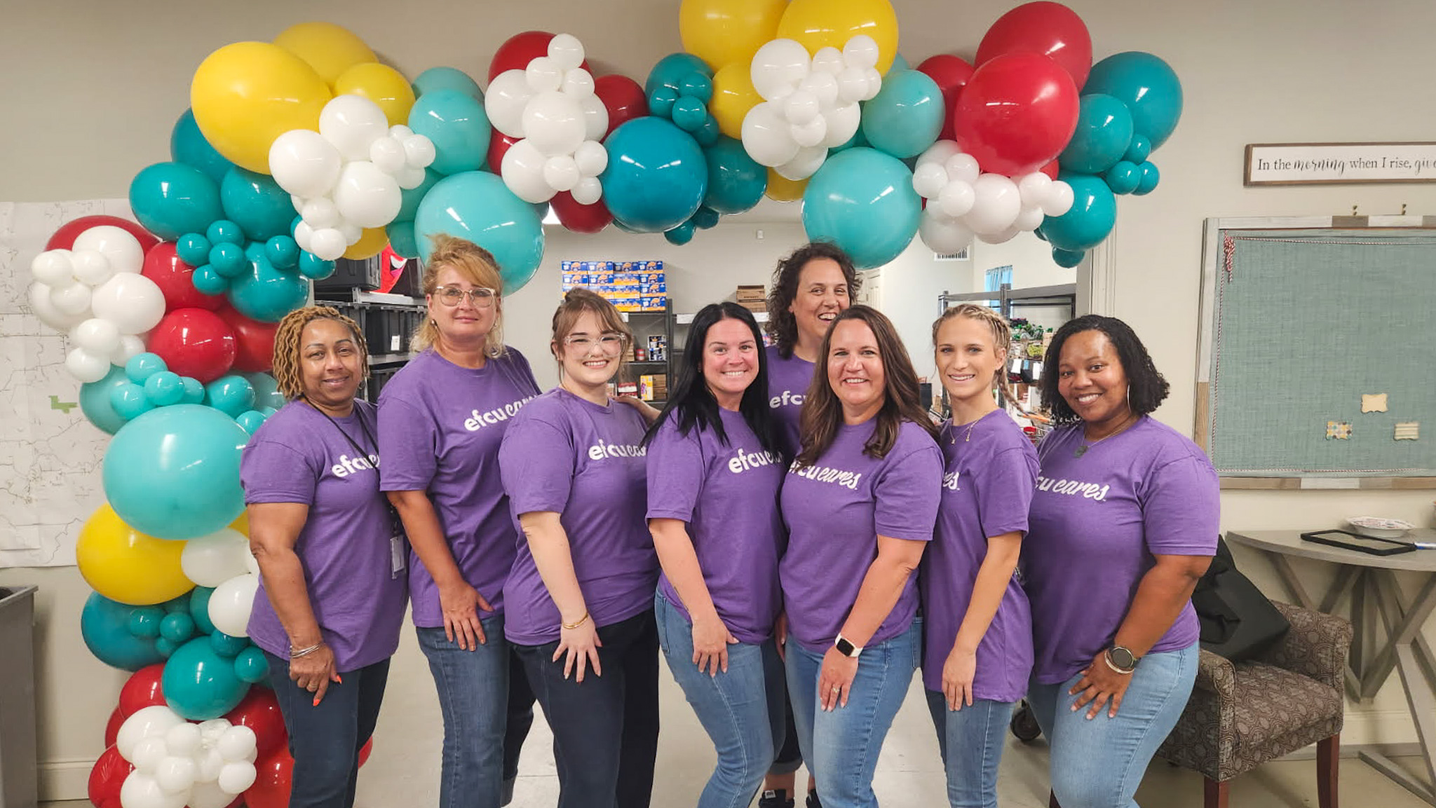 EFCU team volunteering in the community