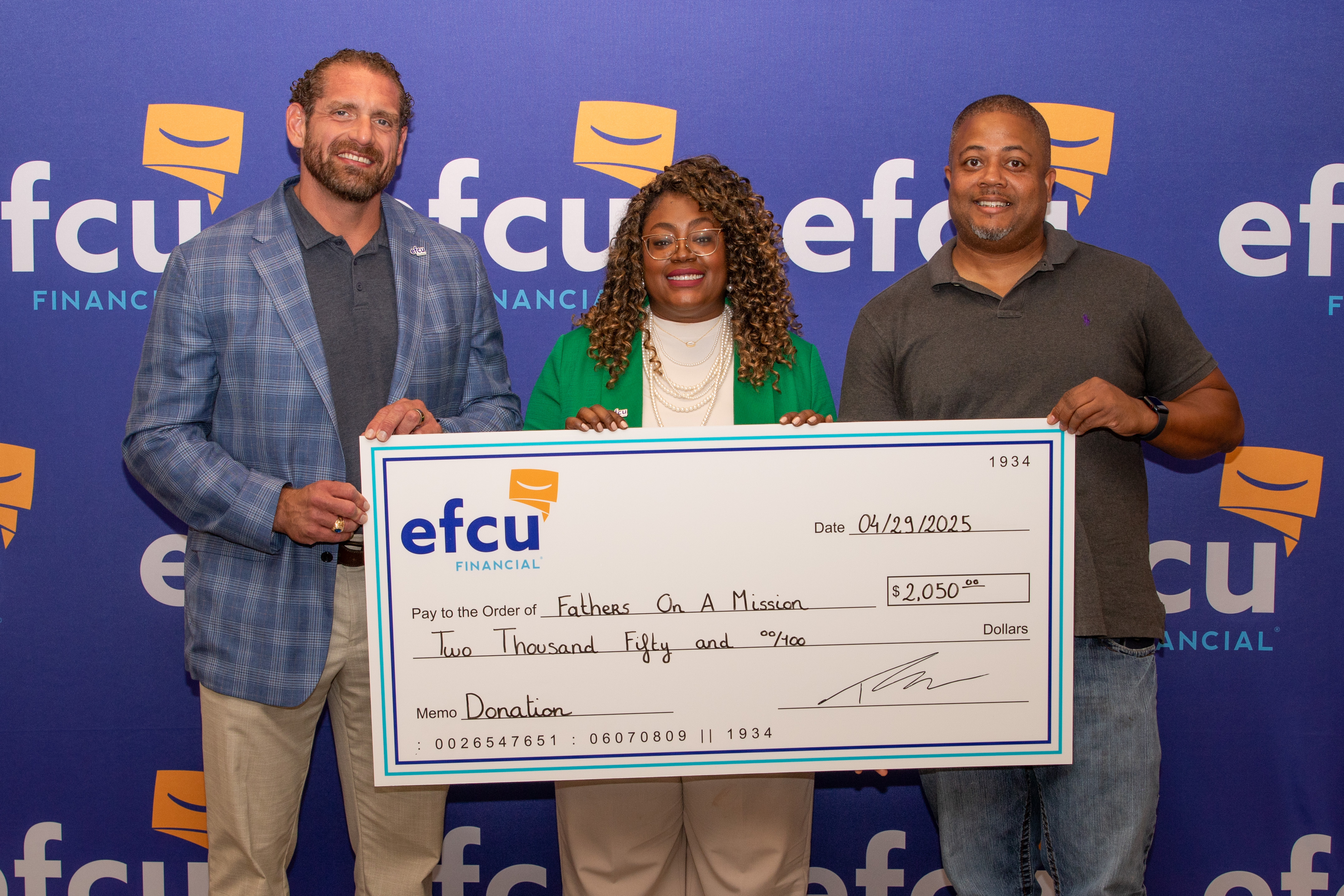 EFCU monthly employee giving program supporting local nonprofits